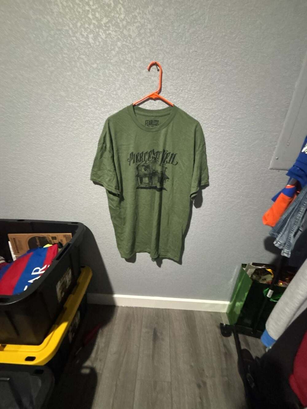 Pierce The Veil Fearless Records Graphic T-Shirt Olive Green 2XL